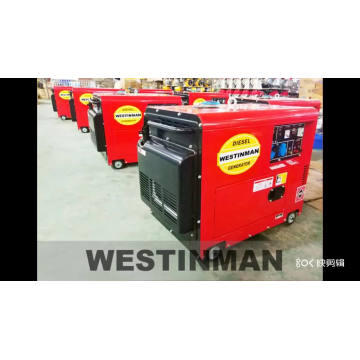 Air cooled rated 4.5kva 5kva 5kw small silent diesel generator